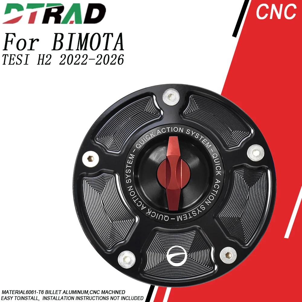 

New CNC Aluminum Fuel Tank Cap For BIMOTA TESI H2 2022-2026 Motorcycle Key Plug Locking Quick Releasey Oil Gas Airbox Cover