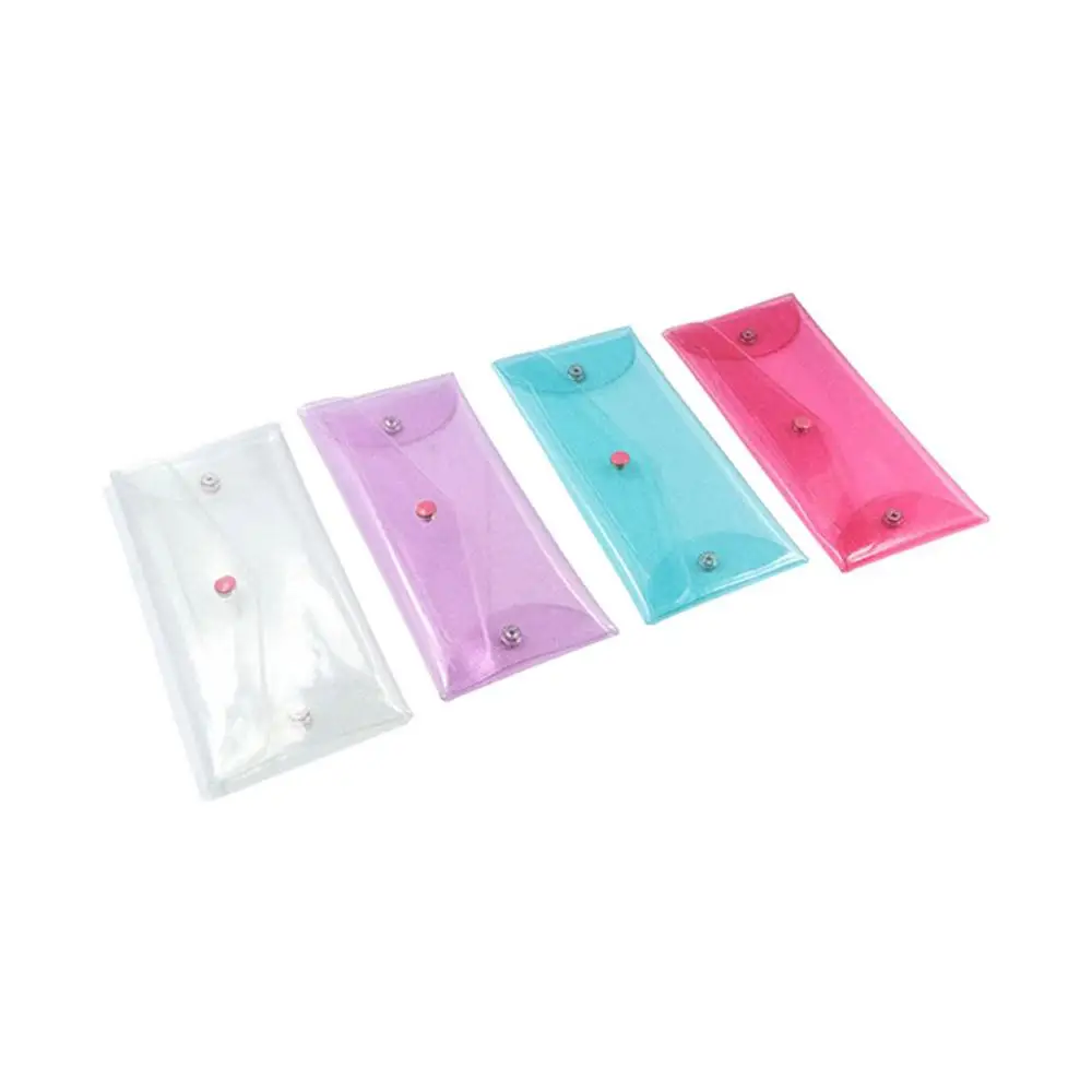 Glitter PVC Pencil Bags Transparent Pencil Pouch Pencil Case Colorful Waterproof Stationary Organizer School Supplies