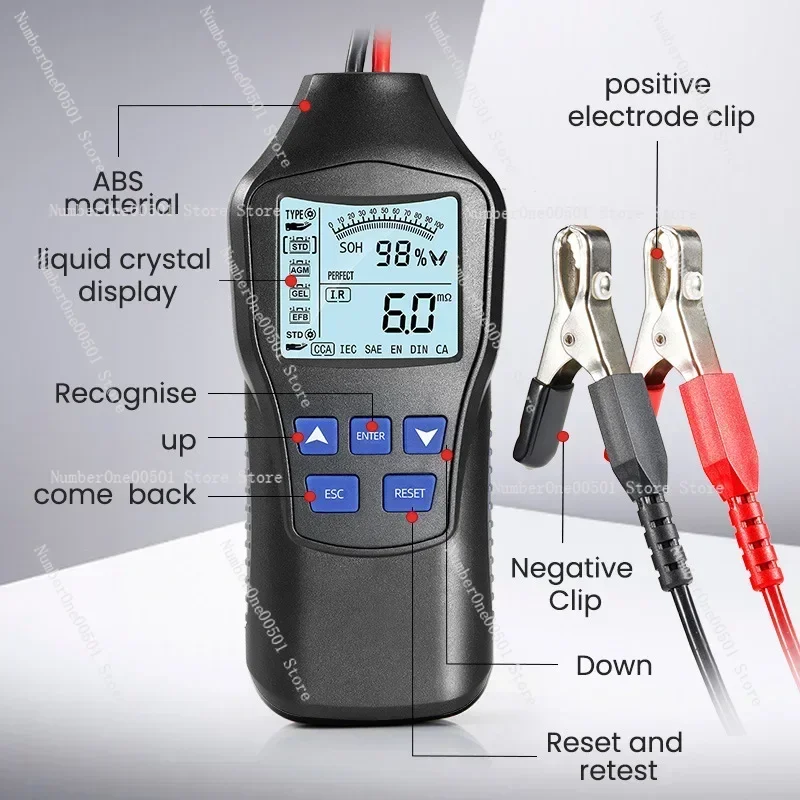 New Car Intelligent Battery Tester Lead-acid Battery Tester Battery Life Power Analyzer 12 Volts