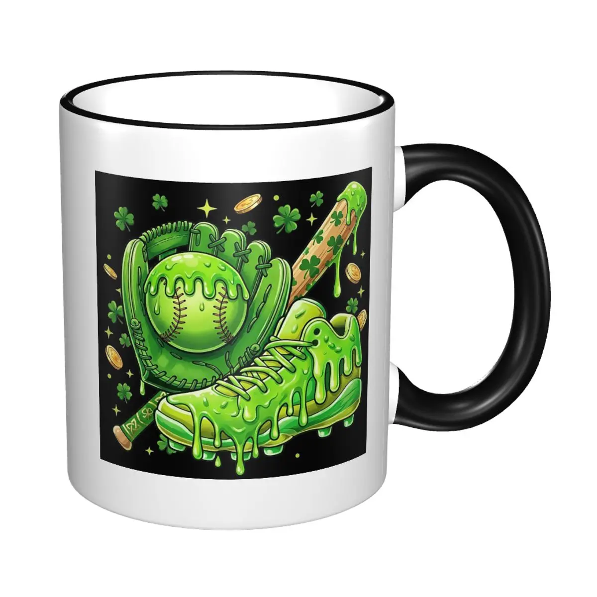 

St Patrick's Day Baseball Gear Mug Funny Ceramic Coffee Cups Tea Mugs Milk Cup Drinkware Gifts for Friends