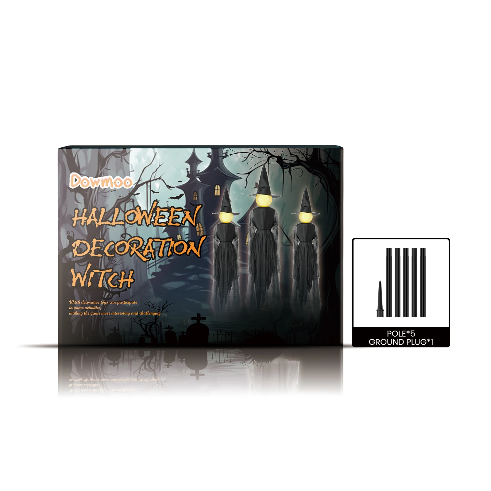 

Dowmoo Halloween Witch Ornament, Halloween Atmosphere Props Decorative Witch Ornament Lightweight Fun Toy