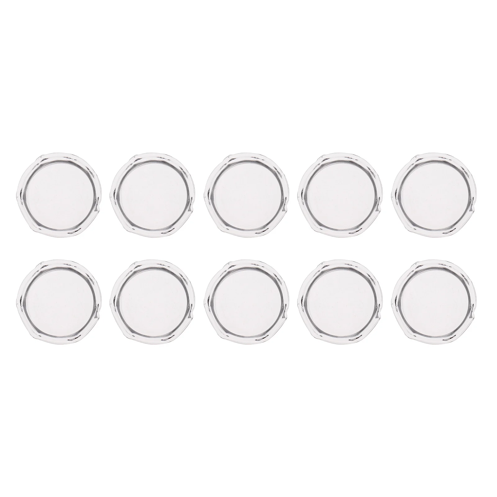 10Pcs Mini Kitchen Glass Sauce Bowls Small Soy Sauce Dipping Plates Creative Interactive Play Ornaments Mini Kitchen Toy