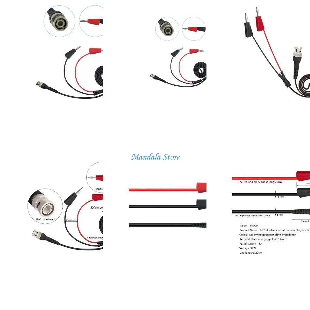 Кабель Q9 BNC Male к 4mm банановому разъему для осциллографа