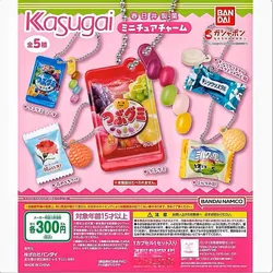 Bandai Gashapon Cute Kawaii Candy Toy Figure Anime Miniature Fruit Juice Fudge Snack Food Keychain Model Capsule Toys Gift