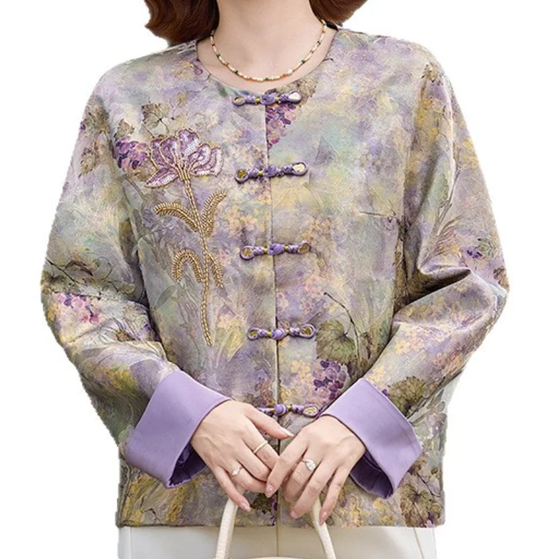 autumn-women-elegant-qipao-tops-jacquard-daily-casual-cheongsam-embroidery-beads-long-sleeve-round-collar-chinese-style-blouse