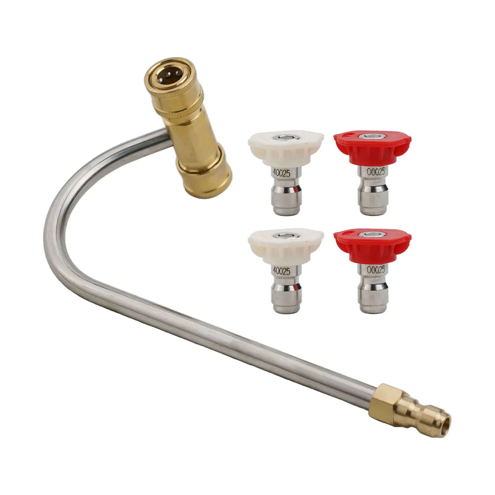 

Pressure Washer Gutter Cleaner Useful 1/4 Inch Washer With 4 Nozzles Attachment Practical To Use. Practical to use.