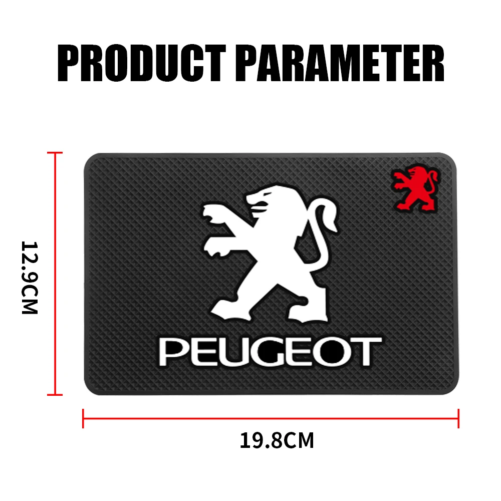 Silicone Car Interior Dashboard Anti Slip Pad Auto Non-Slip Mat For PEUGEOT 3008 5008 GT 108 206 207 208 301 307 T9 406 407 408