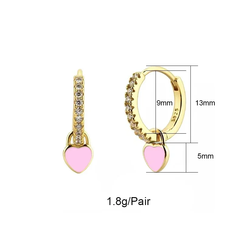 CRMYA Gold Plated Hoop Earrings For Women Color CZ Zircon Dripping Oil Women Hoop Dangle Earrings 2022 Jewelry Wholesale