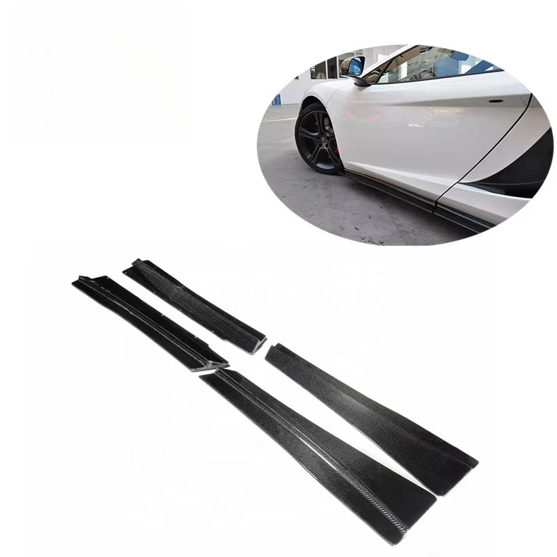 Hot Sale RZA Style Lightweight Carbon Fiber Side Skirts Side Extensions 4-PC for MP4 12C 650S 2011-2013