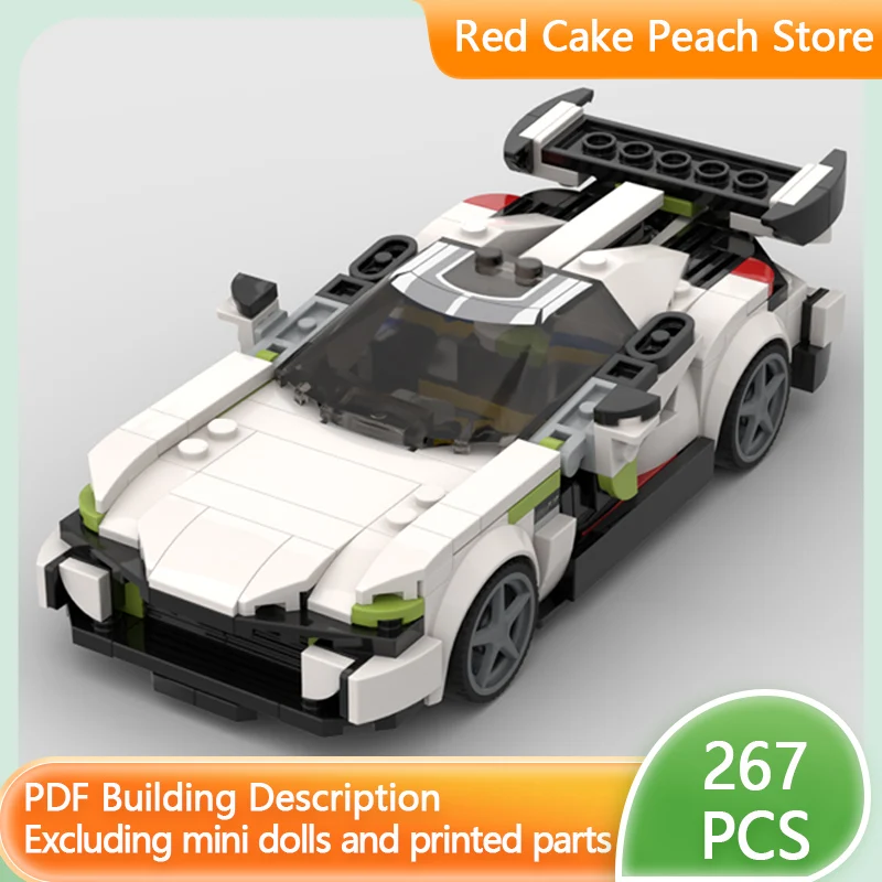 

Popular Anime Model MOC Building Bricks Top Tier Sports Car Modular Technology Children Holiday Gifts Assemble Toys Suit