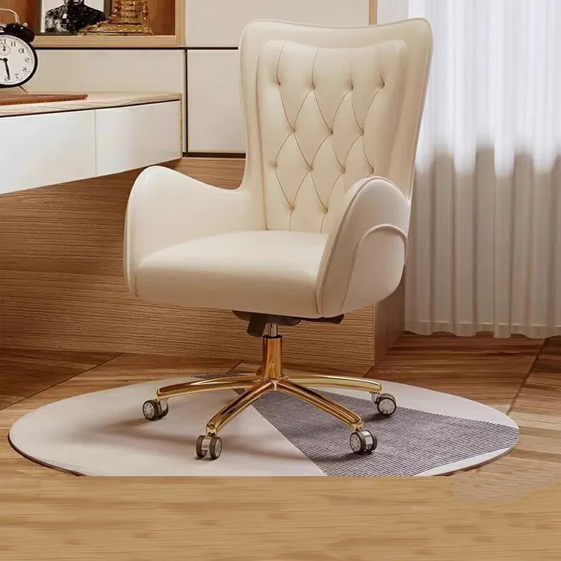 Cadeira de escritório confortável para designer, cadeira reclinável ergonômica para salão, giratória, luxuosa, móveis para casa