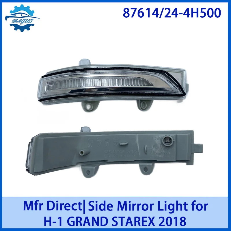 

【For 87614/24-4H500 H-1 GRAND STAREX 2018 】Factory Direct LED Side Mirror Turn Signal | Plug & Play Waterproof Replacement