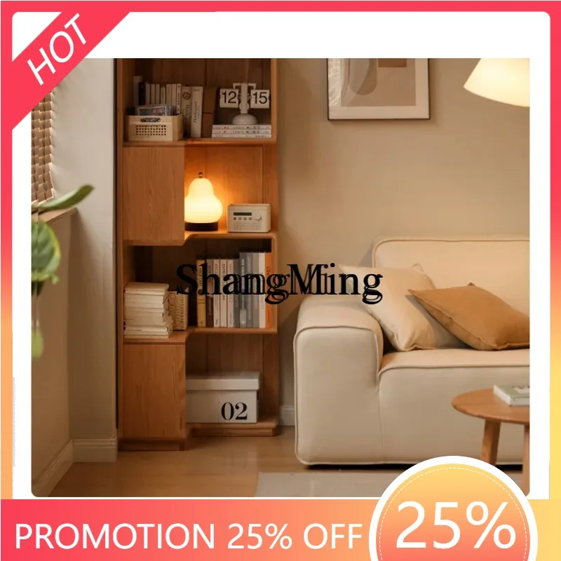 

CL Wood Bookshelf Modern Simple Floor Locker Corner Locker Living Room Corner Bookcase