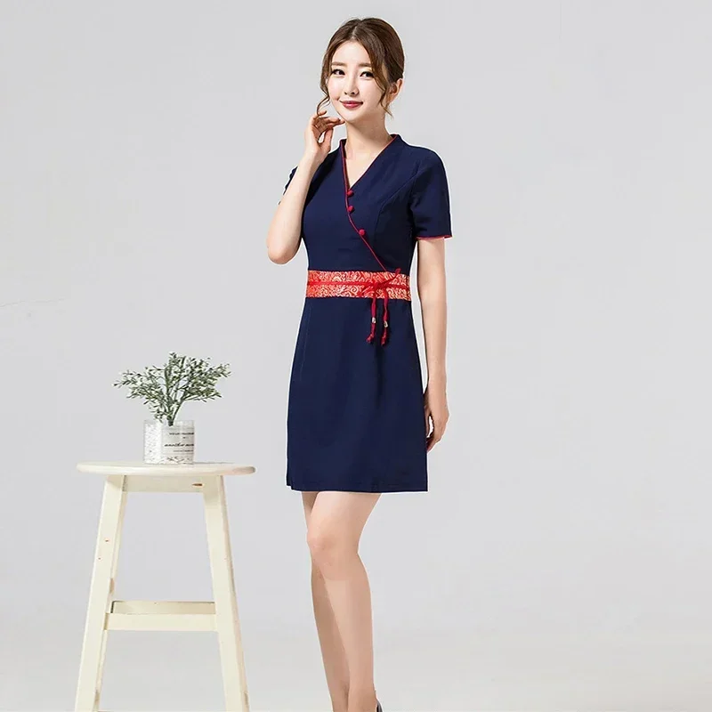 Новый салон красоты, косметолог, темперамент, профессиональная рабочая одежда для косметолога для женщин, техник для ног, спа, комплект униформы для массажиста