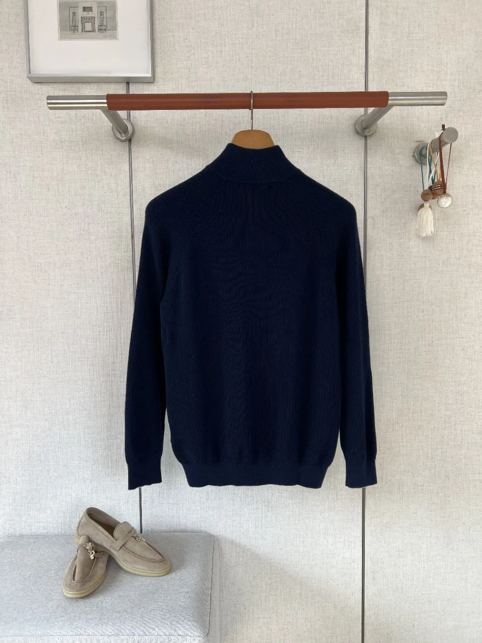 BC Men Half Zip Stand Collar Knit Pullover Business Casual Long Sleeve Top Winter