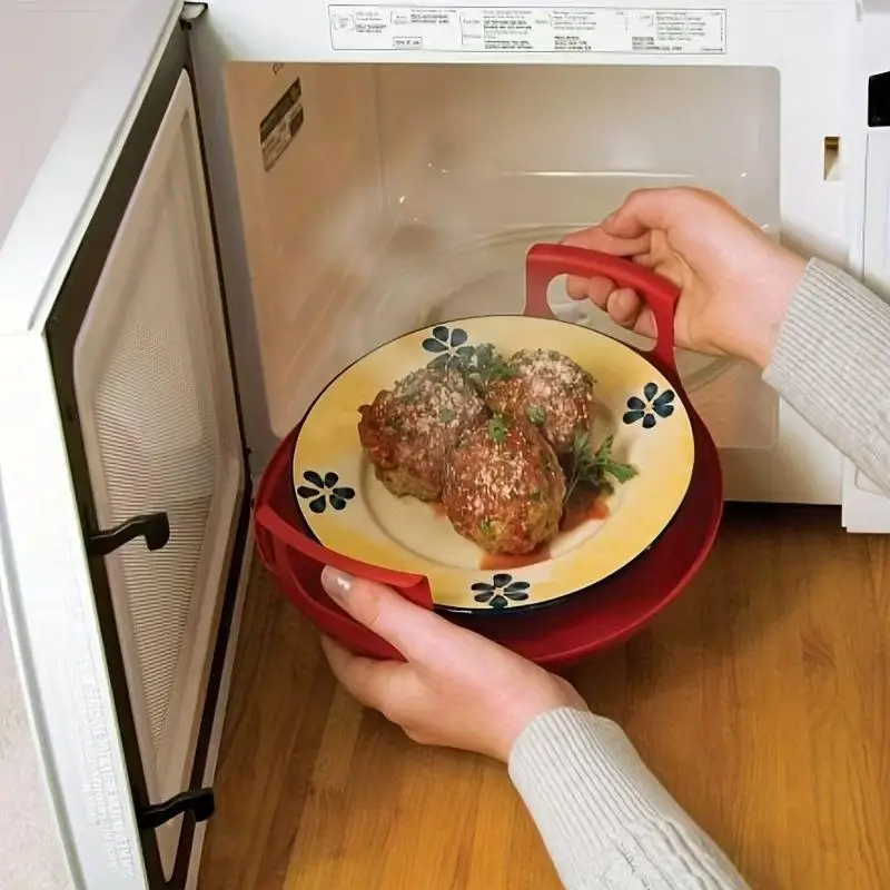 New Anti-deformed Microwave Plate Tray Home Cooking Supplies PP Microwave Plates Holder For Bowls, Easy to Clean Steam Holder