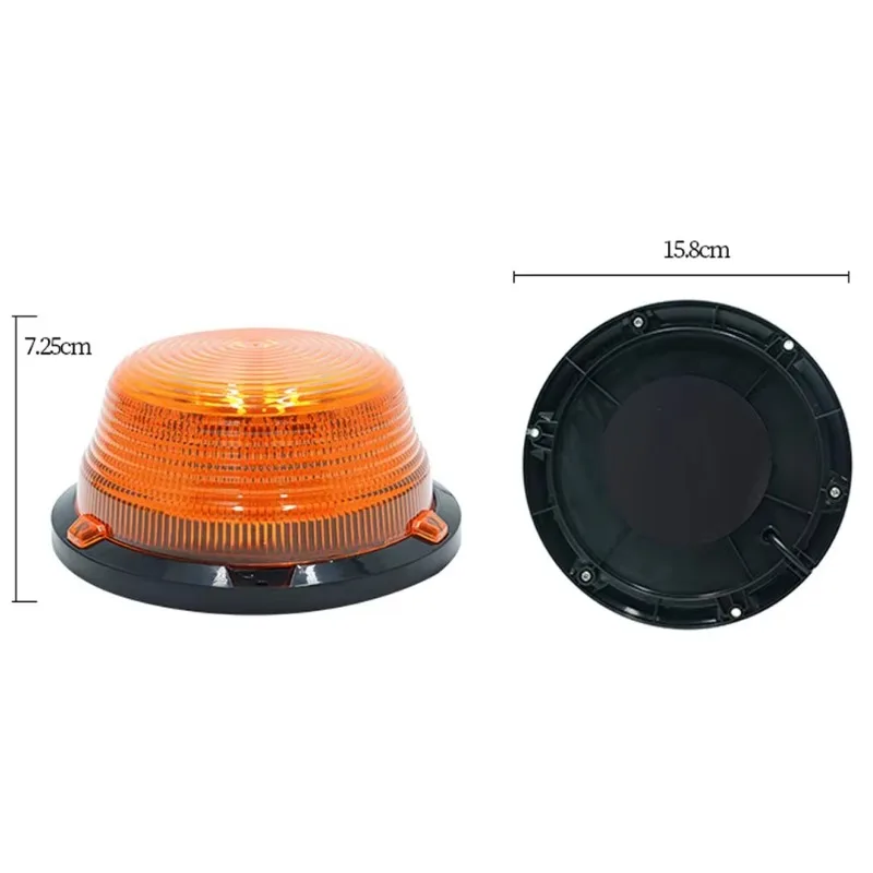 12V-80V Strobe Rotating Emergency Warning Light Safety Lamp Night Traffic Safety Signal Beacon for Engineering Vehicle Car Bus