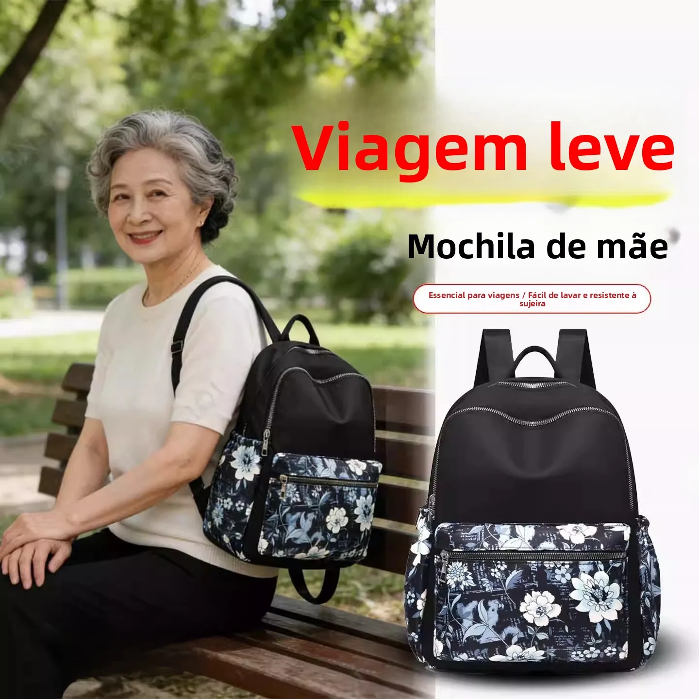 大容量防水ショルダーバッグ旅行用レディースカジュアルシンプルスタイルバックパック軽量トラベルバッグママやおばあちゃん用