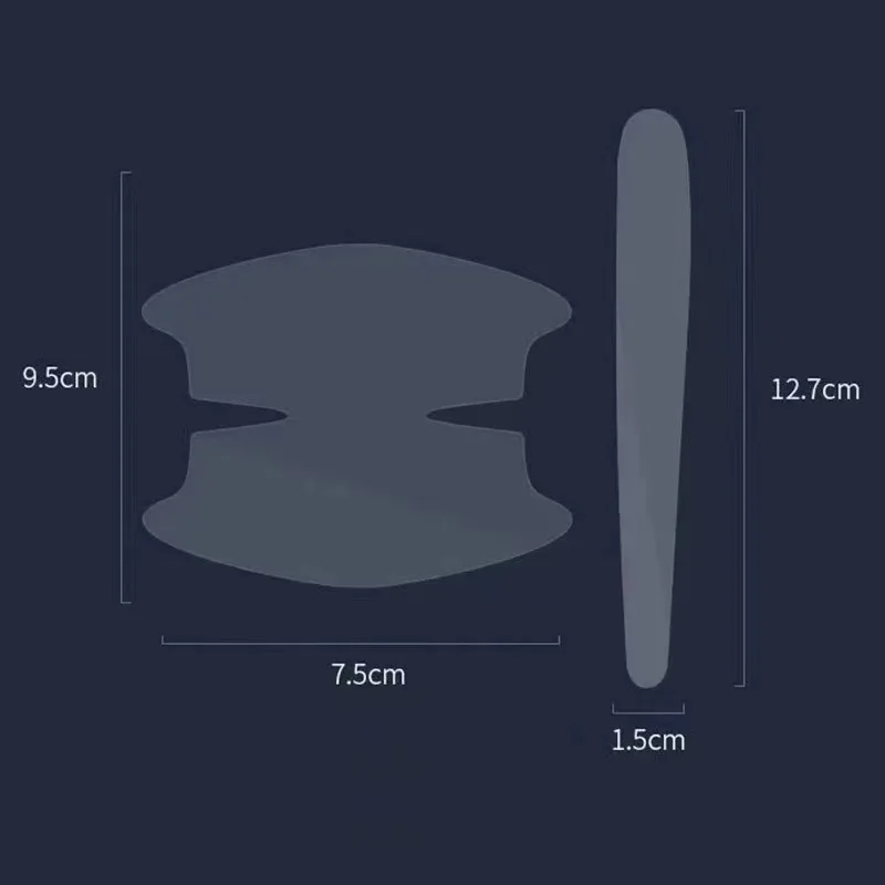 8ชิ้นสติกเกอร์มือจับประตูรถที่มองไม่เห็นกันการชนกันรอยขีดข่วนป้องกันอุปกรณ์เสริมรถยนต์แถบใส