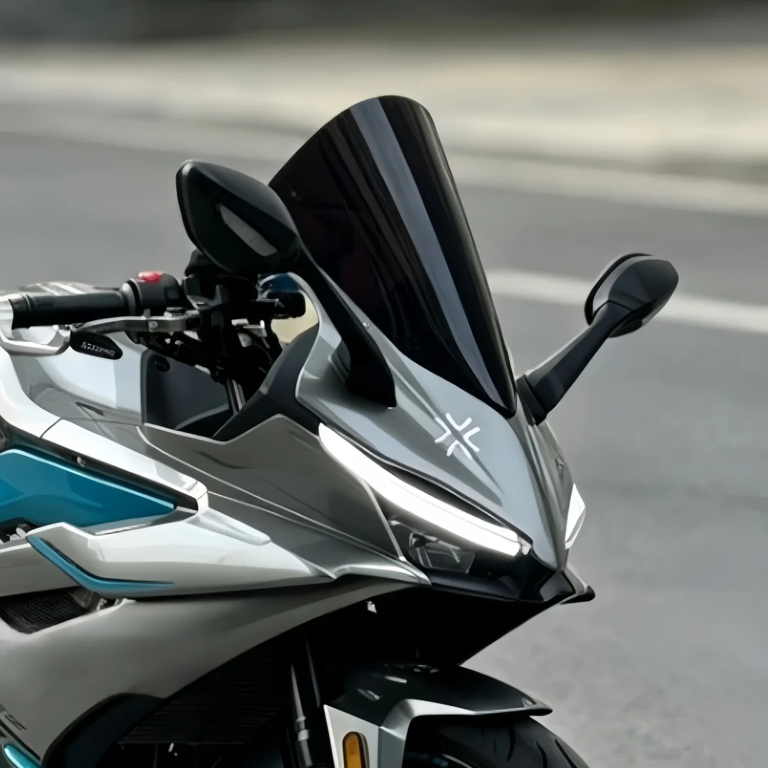 For KOVE 350RR Track-Style Raised Windscreen Lenses Streamlined Racing Contours Motorcycle Accessories Reducing High-Speed Wind