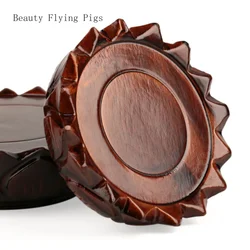 1PCS solid wood bonsai ornament bracket for viewing stone Buddha statue vase lotus base room decoration