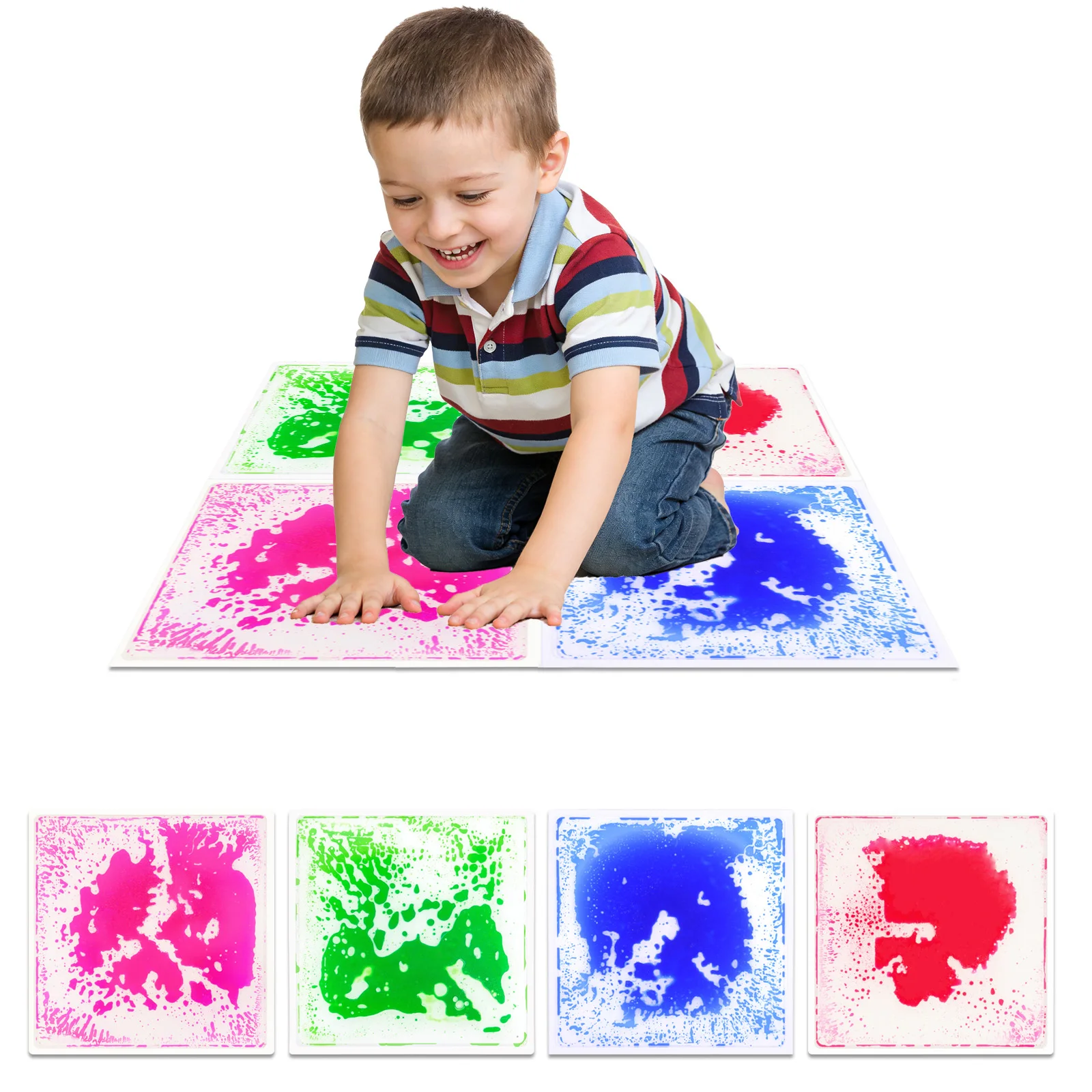 

Bright Color Kids Sensory Floor Pads Attractive Visual Tactile Toy for Kids Attention Training