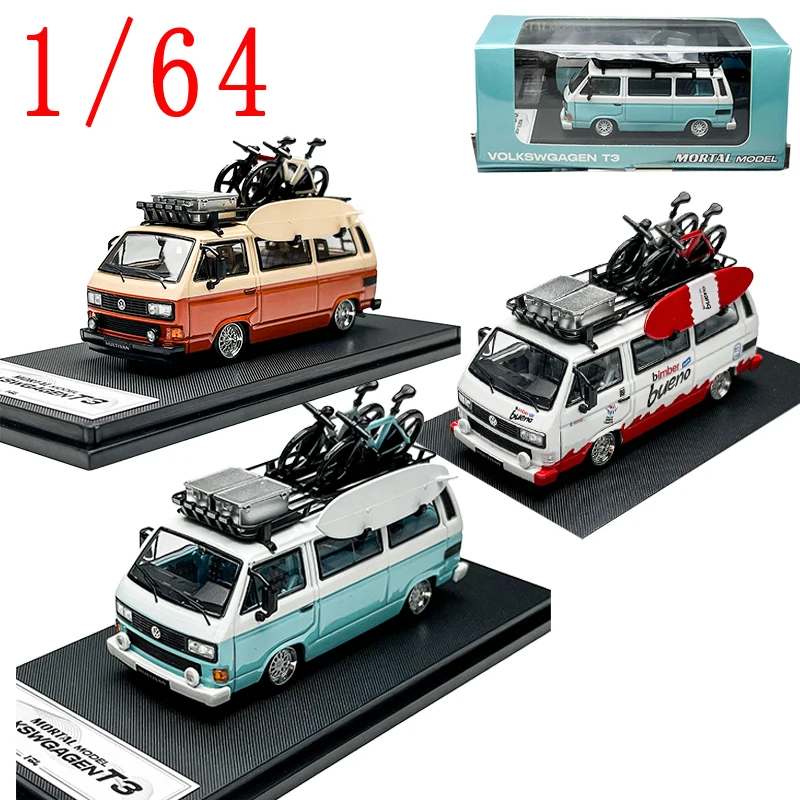 

Mortal Diecast 1/64 Scale Volkswagen T3 Low-profile Station Wagon Model Alloy Volkswagen T3 with Accessories RV Car Model