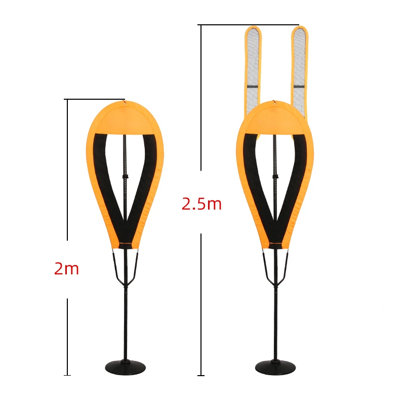 Professional Basketball Defensive Movable Arm Training Dummy Metal Frame Polyester Netting Orange 2-2.5m Size Indoor/Outdoor Use