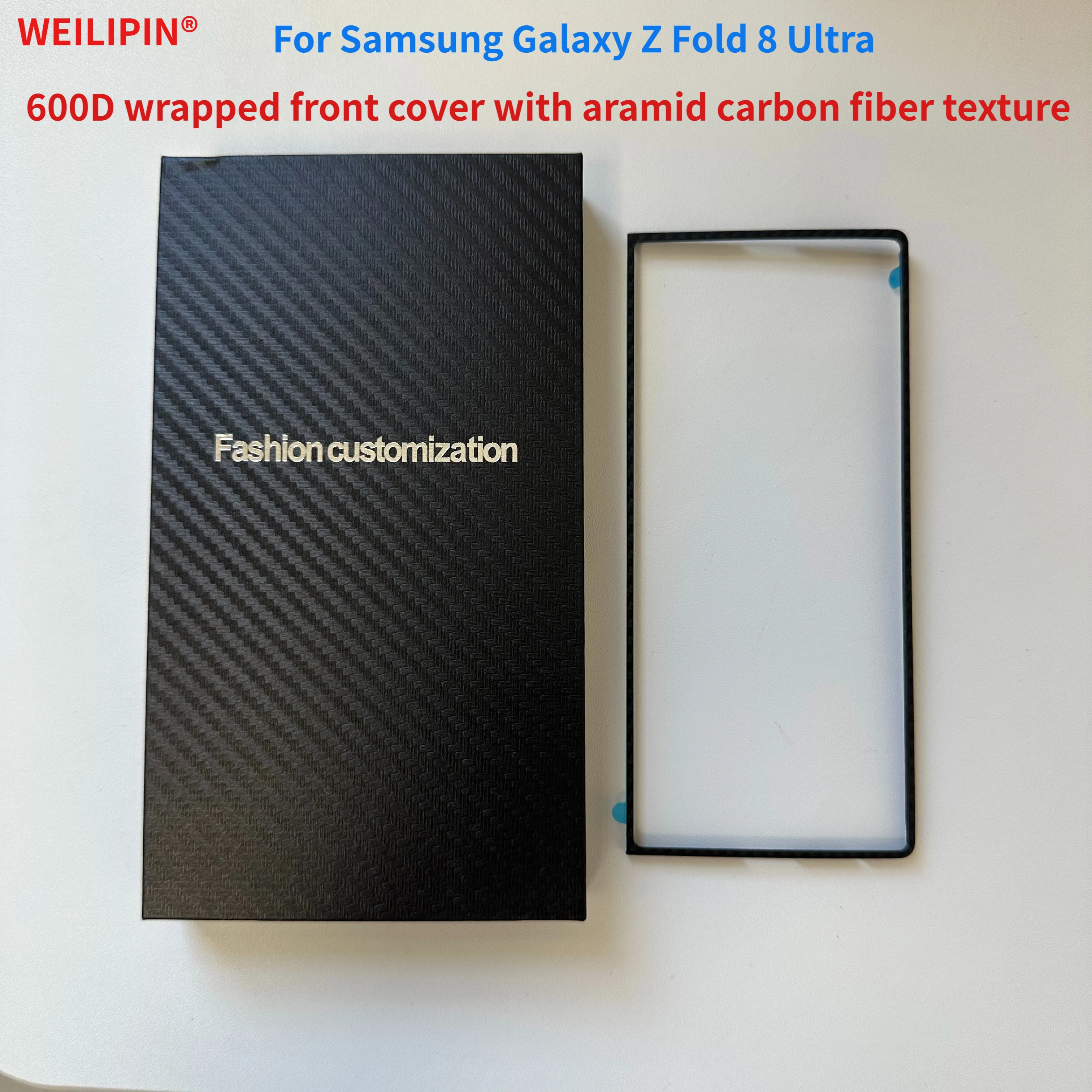 For Samsung Galaxy Z Fold 8 Ultra carbon fiber shell rotating shaft wrapped 600D aramid fiber Z Fold8 middle frame front cove