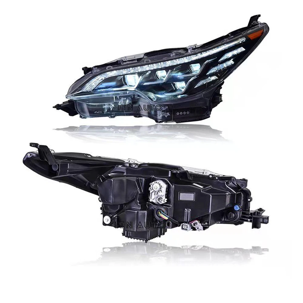 Car Headlight for Toyota Fortuner 2016 to 2020 LED Lens Streamer Turn Signal Daytime Running Light Display A Pair