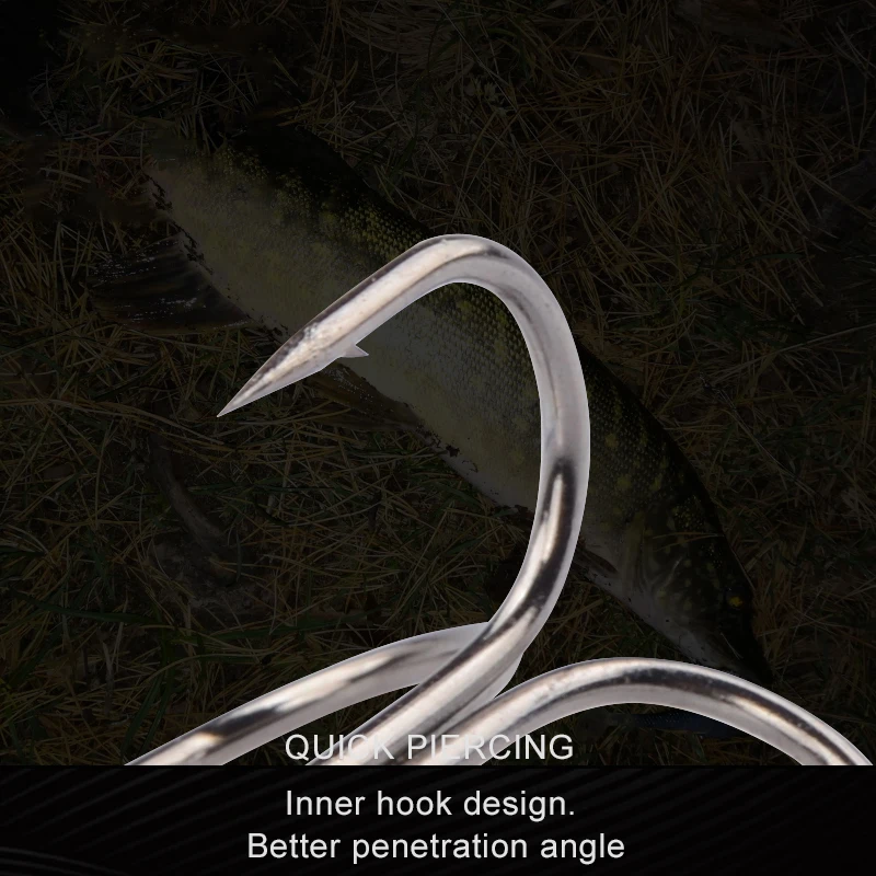 MEREDITH 20ks rybářský háček High Carbon Steel Treble Round Bend Bass - Image 4