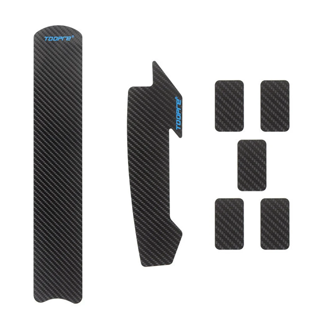 Film Bicycle Stickers Black Carbon Pattern Bike Chain Guard Chainstay Protection Frame Protector Mountain Road Bike PU 1 Set