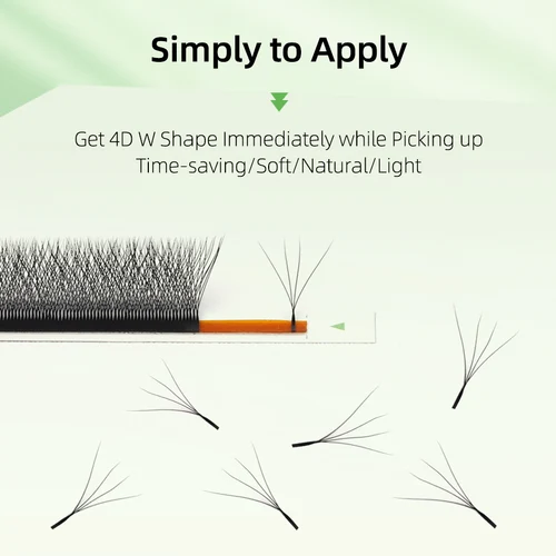 Imagen 2 del producto Lashprofessor 3D 4D 5D YY pestañas con punta en forma de L M extensión de pestañas con punta 3D imitación visón 4D trébol Hada prefabricada volumen ventilador pestañas