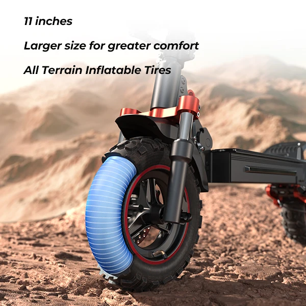 IScooter IX5S Elektroroller 1000W Motor E-Scooter 48V15AH Hochleistungs-Lithiumbatterie, Vordere und Hintere Ölscheibenbremsen + Elektronische Bremsen, Höchstgeschwindigkeit 45 km/h, Maximale Reichweite 65 km, 11 Zoll Offroad-Reifen, Brandneu Original – Detail 9