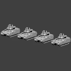 1Set 1/700 Scale M2A3/M3A2 Model Infantry Fighting Vehicle Kit Simulation Tracked Army Battle Vehicles DIY Resin Ornaments