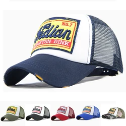 Iskelet Dink yaz erkek kadınlar için nefes alabilen örgü beyzbol şapkası moda mektup nakış Snapback Unisex Hip Hop kamyon şoförü kemik