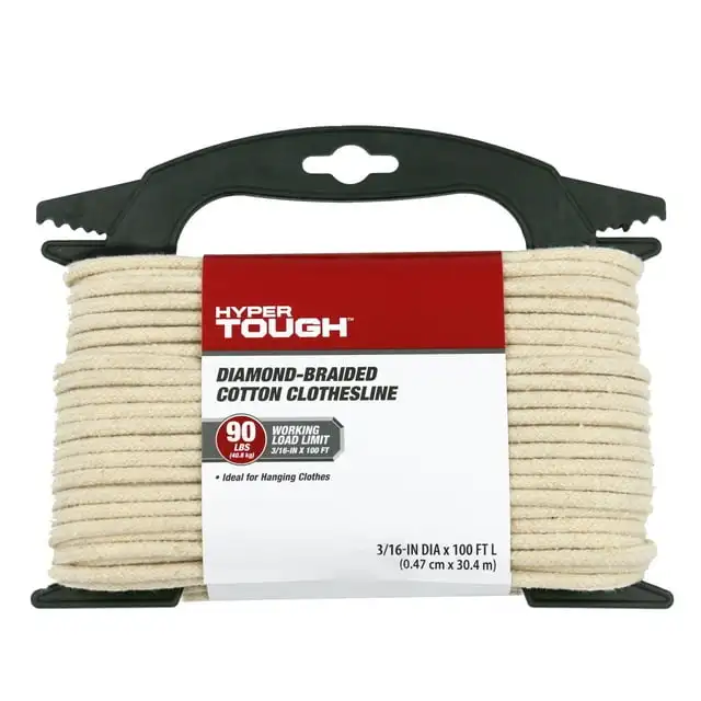 

eet Natural Color Cotton Household Twine Clothes Line for Indoor and Outdoor