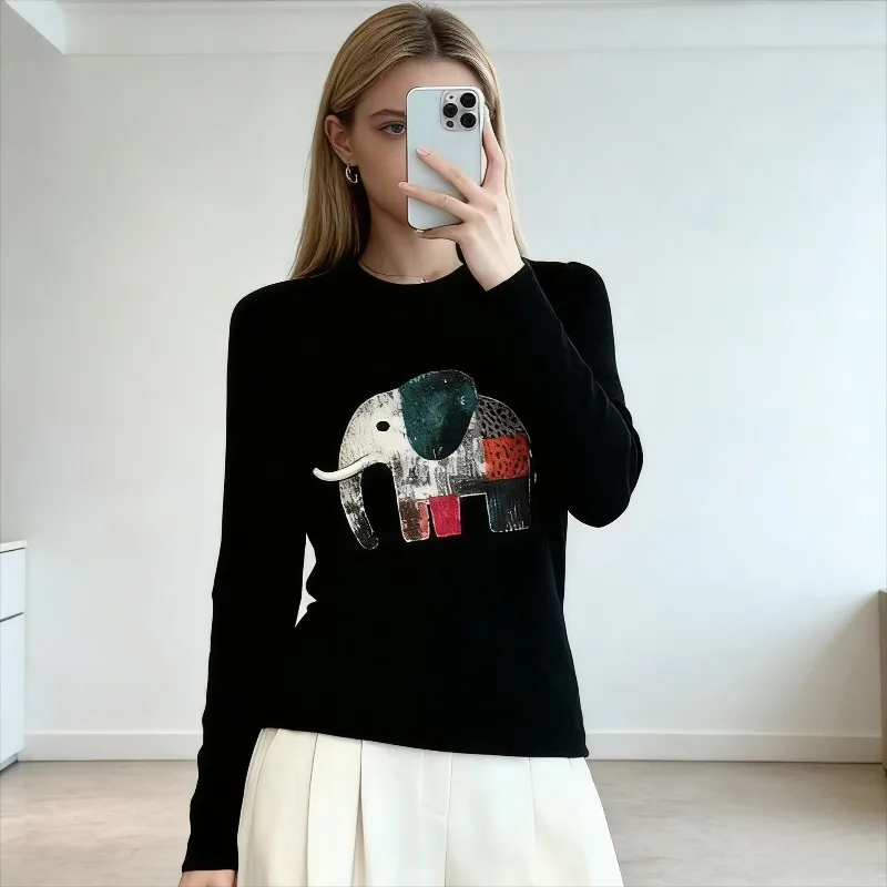 

Miyake Round Neck Pleated Blouse Women's Thin Long-sleeved T-shirt 2026 Spring New Simple Stretch Thin Section Bottoming Shirt
