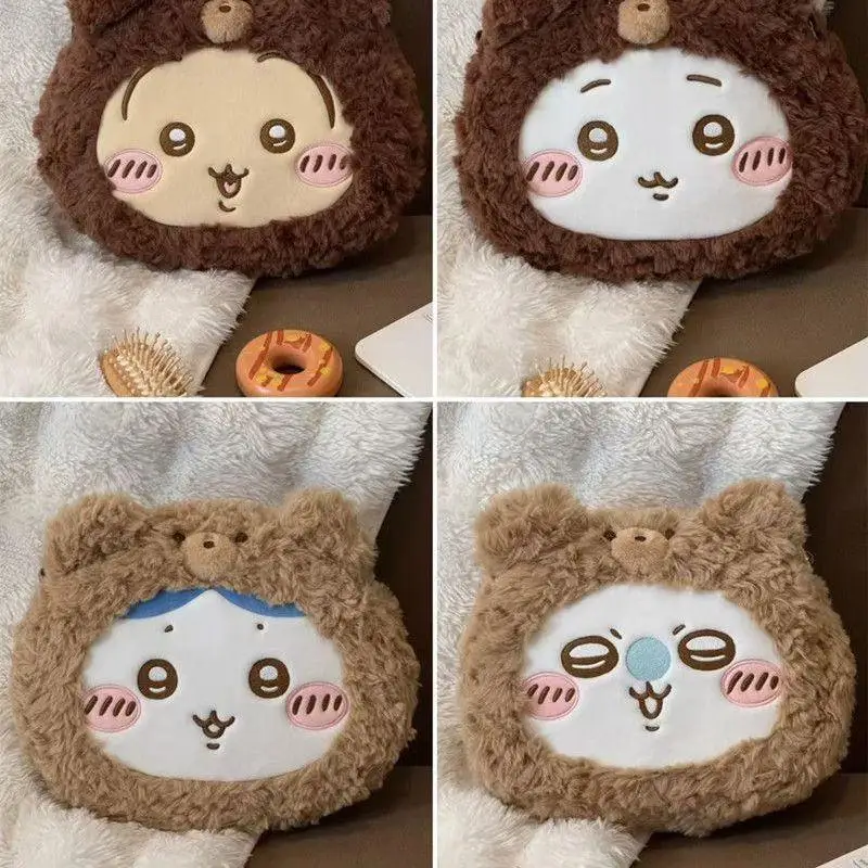 Chiikawa Crossbody One-Shoulder Handbag Hachiware New Girl Usagi Cute Kawaii Cartoon Small Round Bag Large Capacity