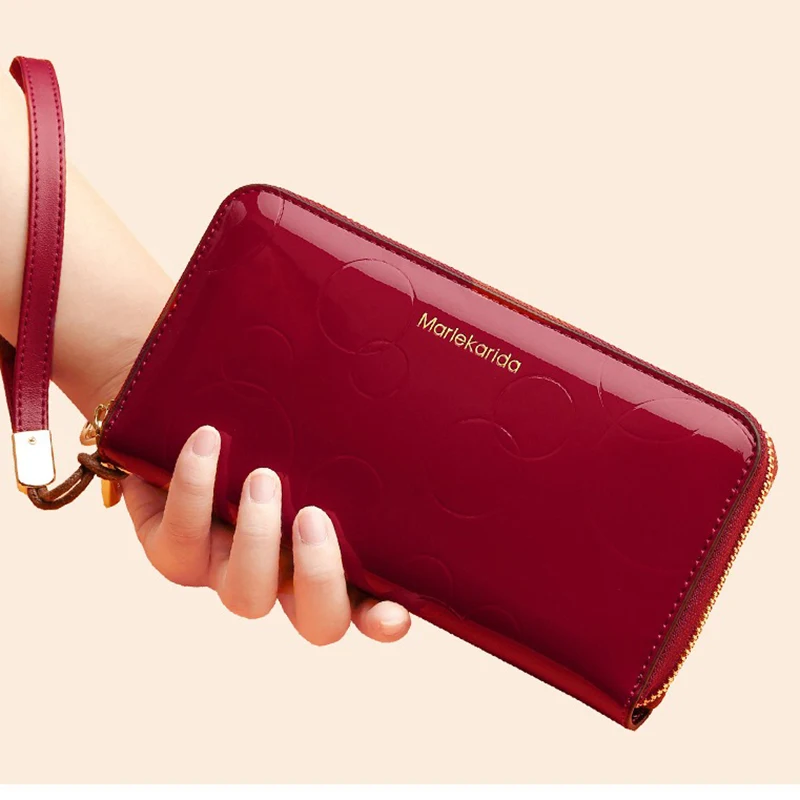 

Luxury Designer Women's Wallets RFID Card Holder Purse for Women Long Zip Wallet Made of Leather Handbags with Cell Phone Pocket