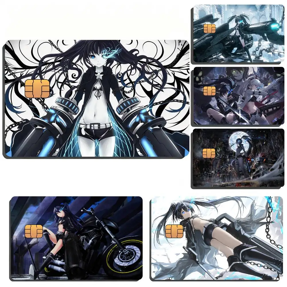 Anime B-Black Rock Shooter Bank Card Sticker Film Tape Skin for Credit Card Debit Card Waterproof Stickers