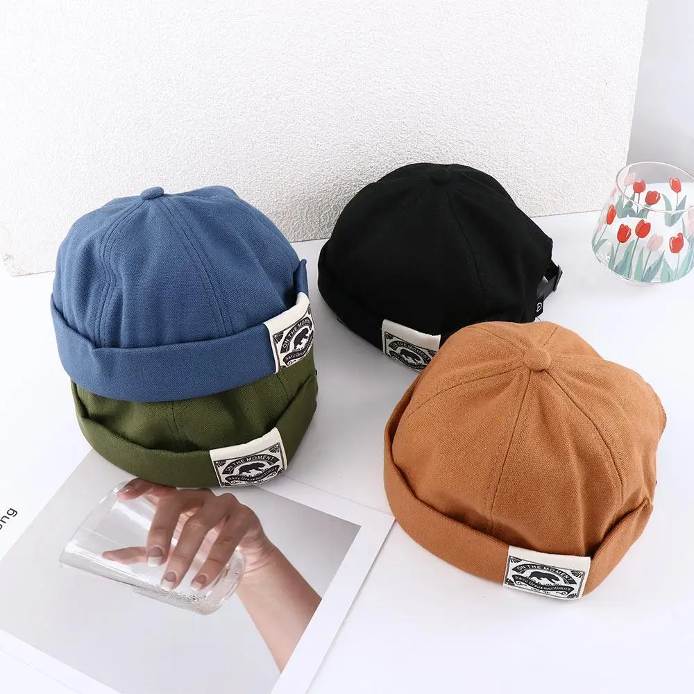 Gorro de melón para hombre y mujer, ropa de calle cálida Retro, estilo coreano, Hip Hop