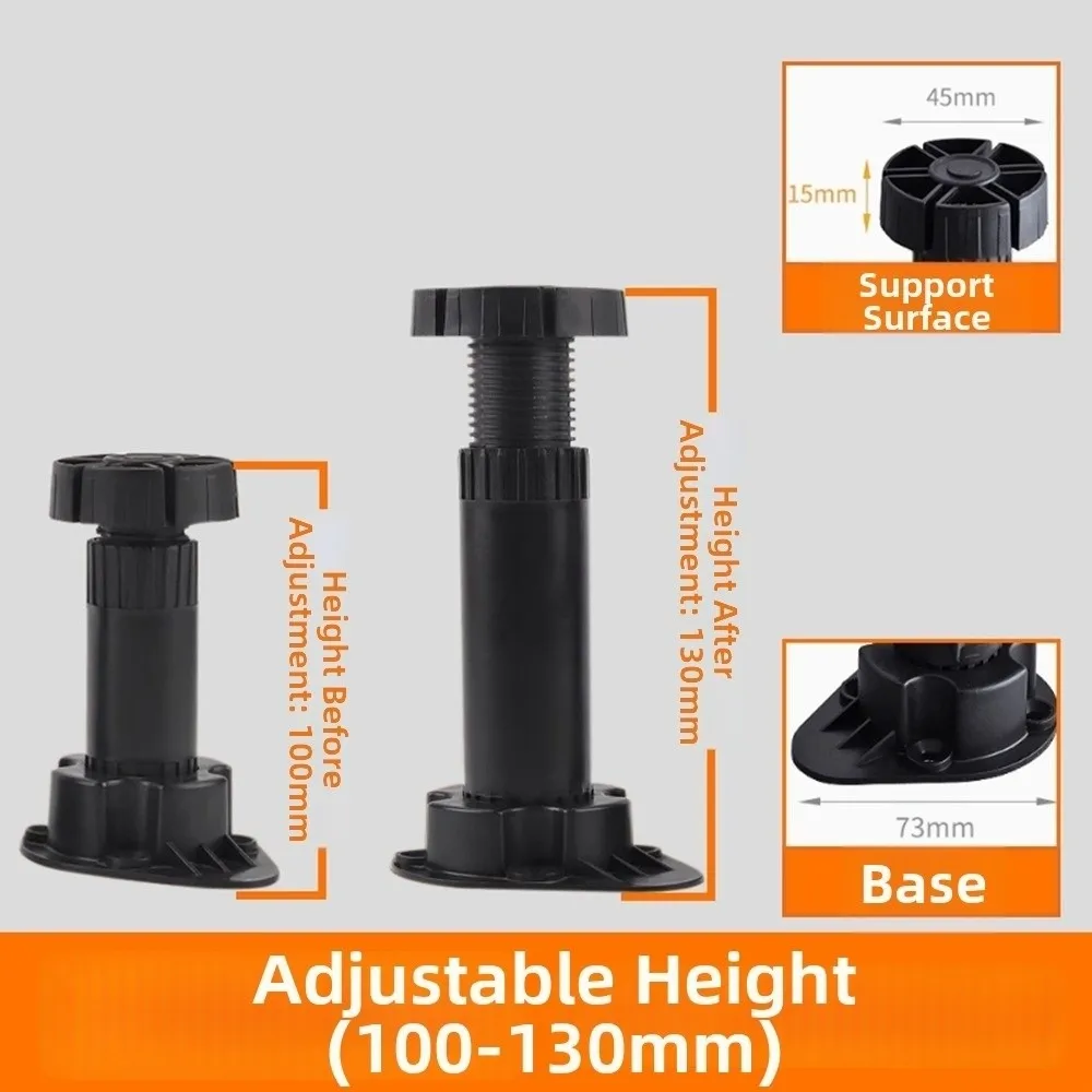 Heavy Duty Cupboard Foot Load Bearing Bracket Adjustable Height Cabinet Leg 8/10/12/15cm Anti-Slip Cabinet Levelers For Table