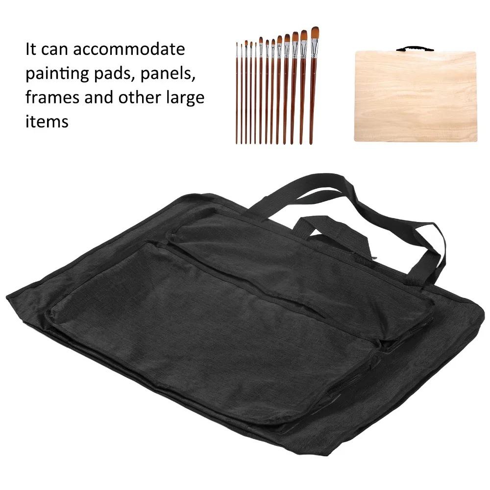 1pcs Large Capacity Artist Portfolio Bag Multiple Pockets Reinforced Structure Drawing Board Carry Bag Art Supplies Storage Bag