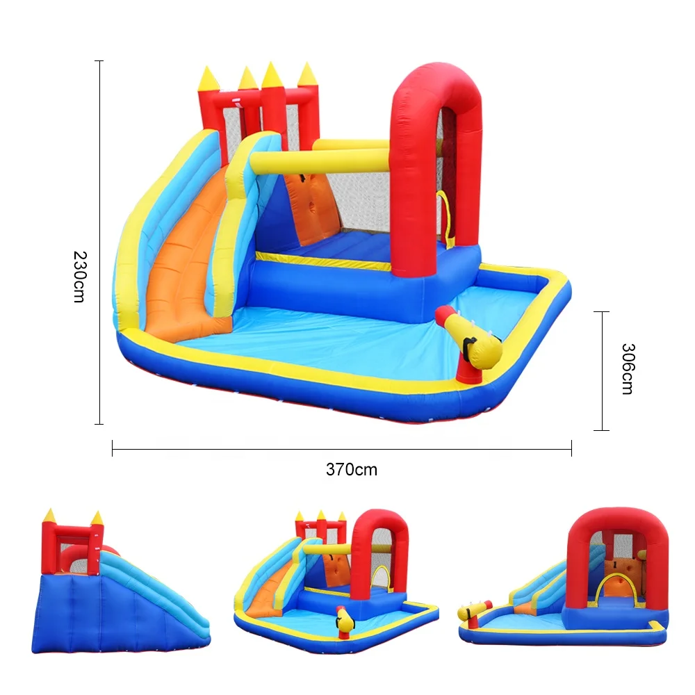 Outdoor party game water slide jumper jumping castle bounce house kids inflatable bodyguard water slide