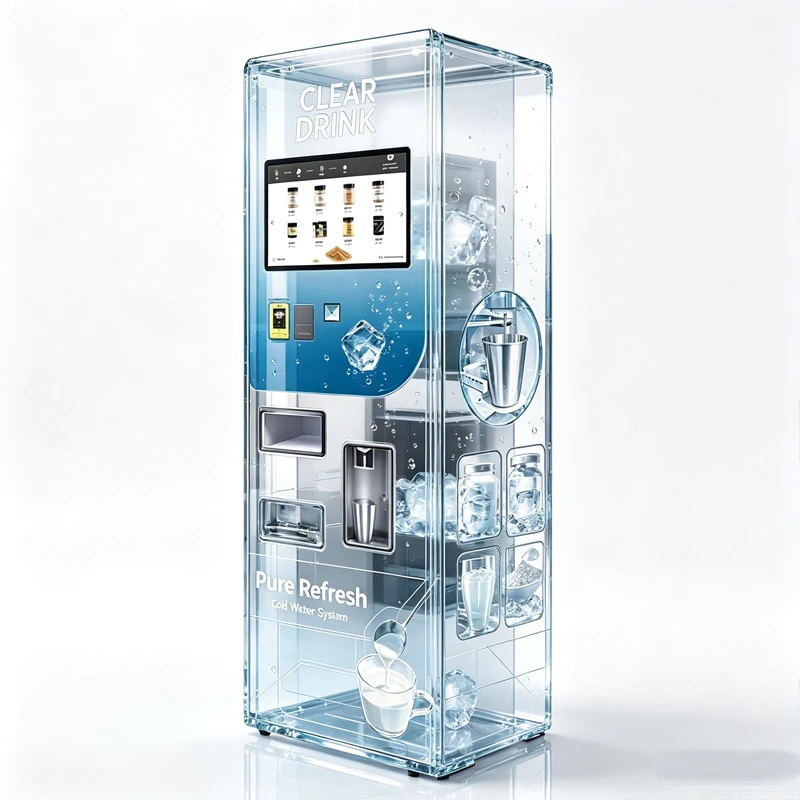 Neon Light Powder Drink Vending Machine Touch Screen Self Mixing Protein Milk Tea Beverage Dispenser Customized