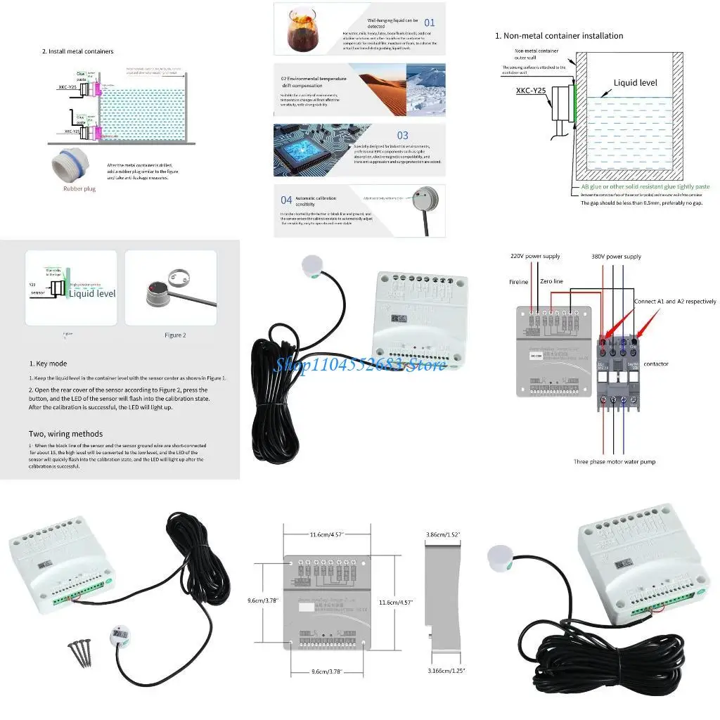 

Y6GD DC12V 24V AC110-220V Non-Contact Liquid Level Water Level Module
