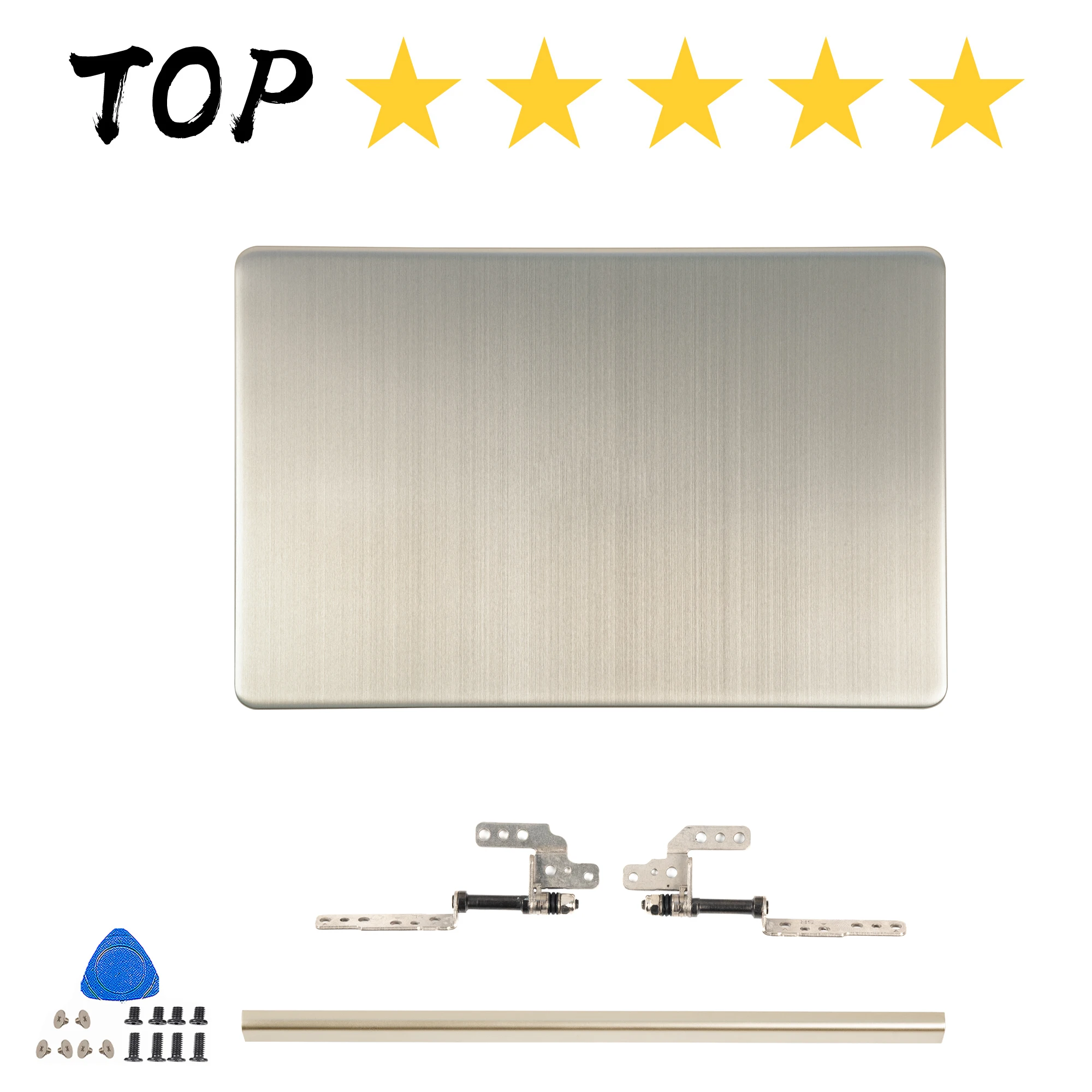 

NEW Metal Case For Asus VivoBook S510U A510 A510U X510 F510U S510 F510 LCD Back Cover Hinges Laptop Housing Case Gold