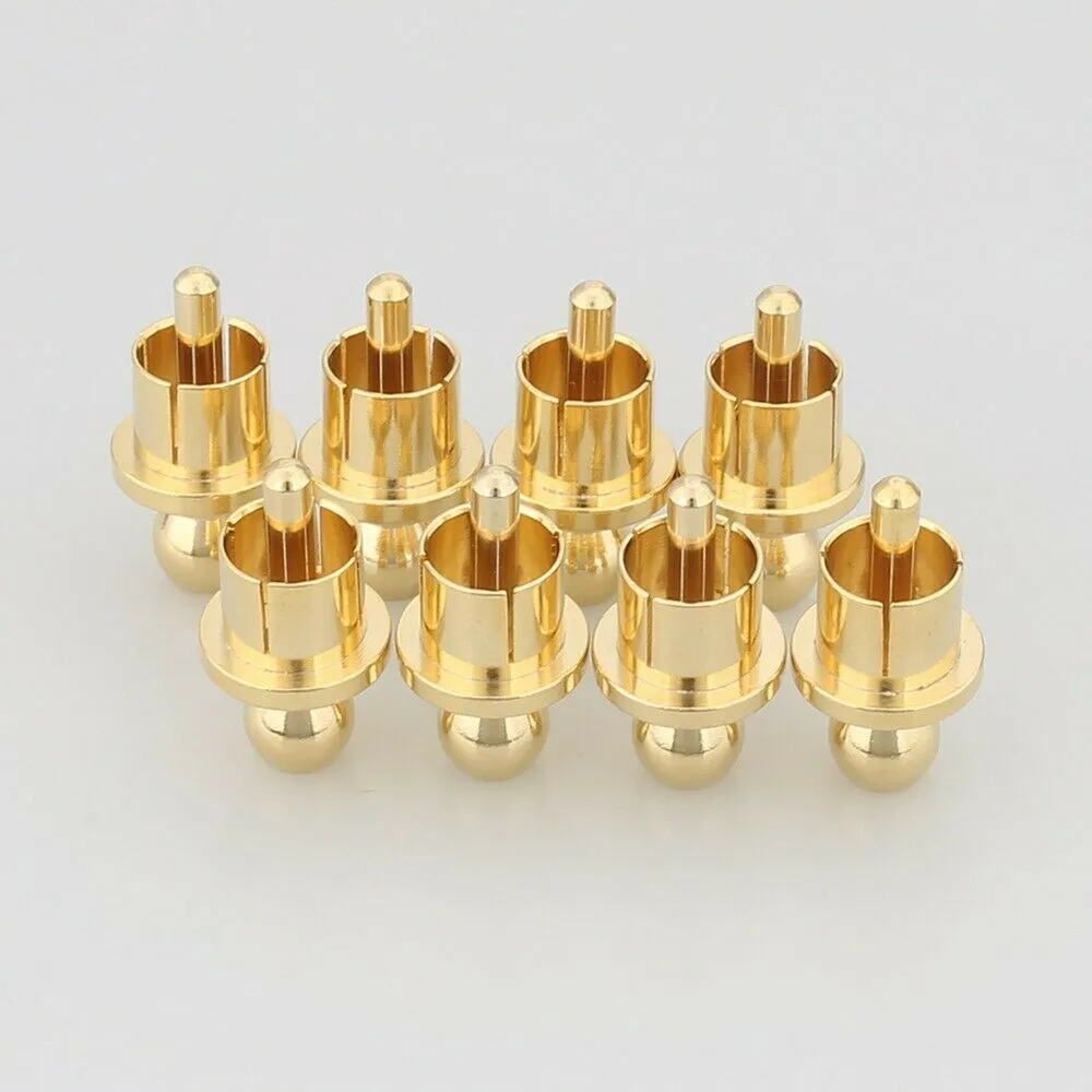 

Hi-Fi Audio Socket Upgrade, Protection & EMI-Shield Parts, 8PCS Gold-Plated RCA Shorting Caps