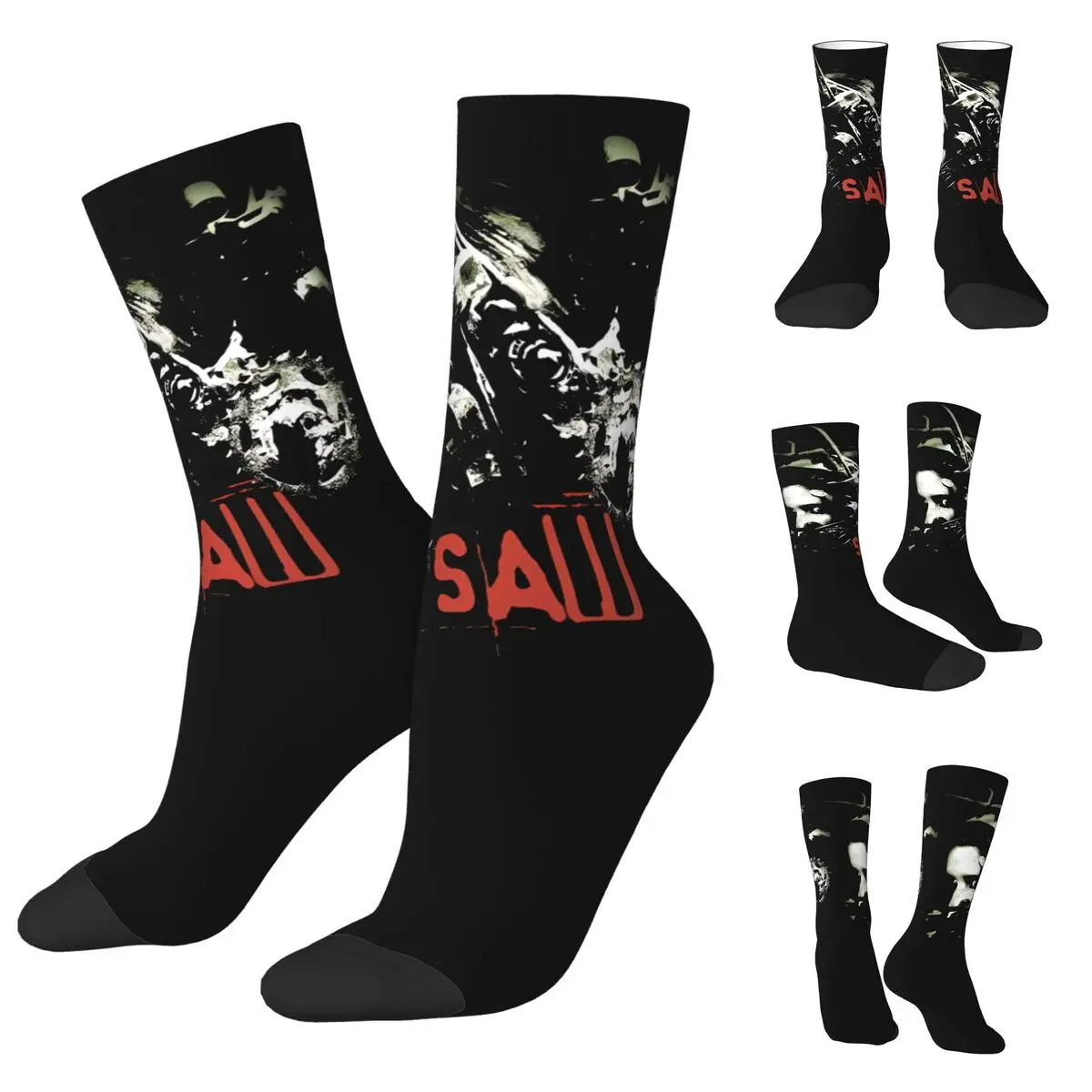 

Movie SAW Horror Head Torture Unisex Socks,Hip Hop 3D Print Happy Socks Street Style Crazy Sock